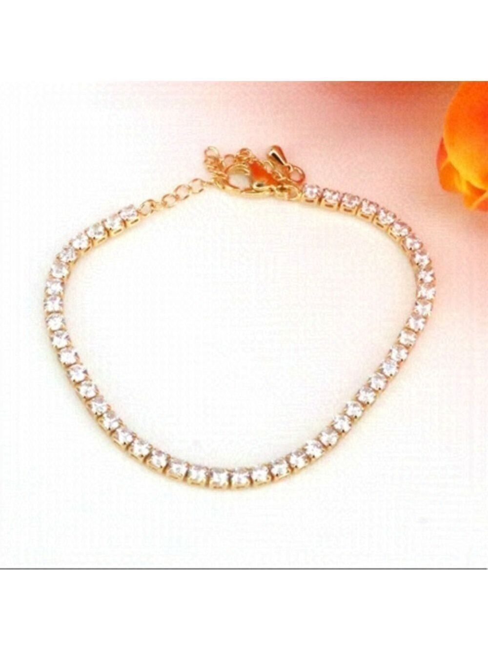 Gold Cubic Curio Is Tennis Bracelet